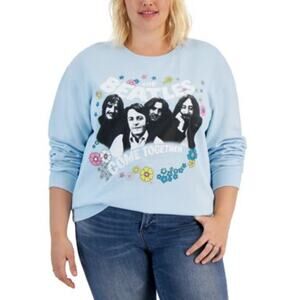 Love Tribe Juniors Trendy Plus Size Beatles Come Together Sweatshirt, Size 1X